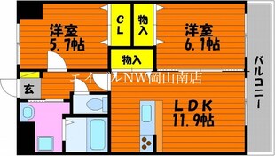 北長瀬駅 徒歩14分 4階の物件間取画像